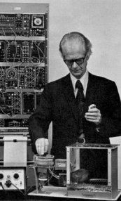 B.F. Skinner and his macrabre Photo of B. F. Skinner and his